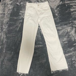 white zara jeans
